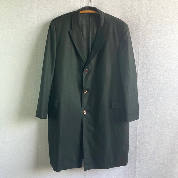 De Costa Other - 1960s Men's Black & Blue Topcoat